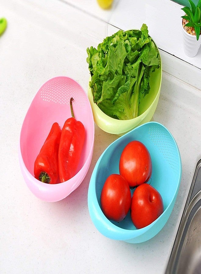 Naivete Rice Pulses Fruits Vegetable Noodles Pasta Washing Bowl (Multi Colour) - Image 2